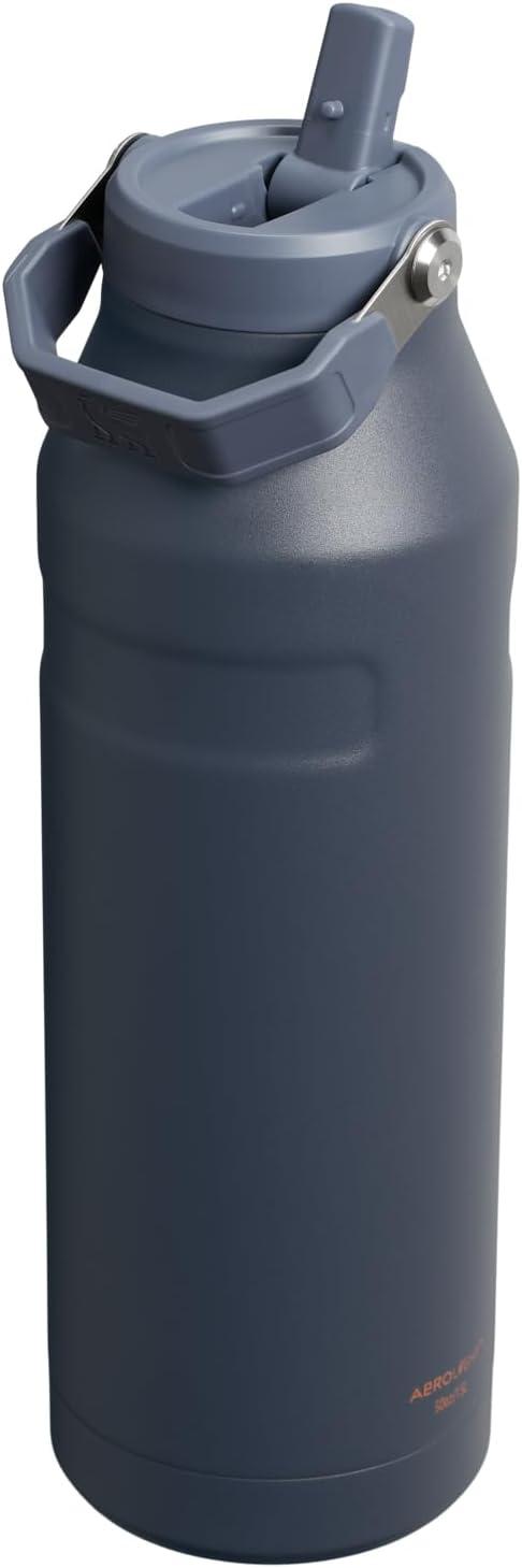 imageStanley IceFlow Flip Straw 20 Water Bottle 24 OZ BuiltIn Straw with Larger Opening Lightweight amp LeakResistant Insulated Stainless Steel BPAFree Blue SkyTwilight