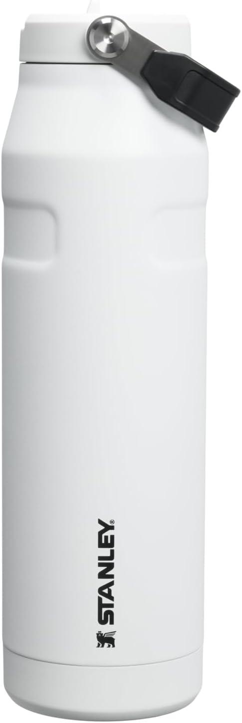 imageStanley IceFlow Flip Straw 20 Water Bottle 24 OZ BuiltIn Straw with Larger Opening Lightweight amp LeakResistant Insulated Stainless Steel BPAFree Blue SkyChalk
