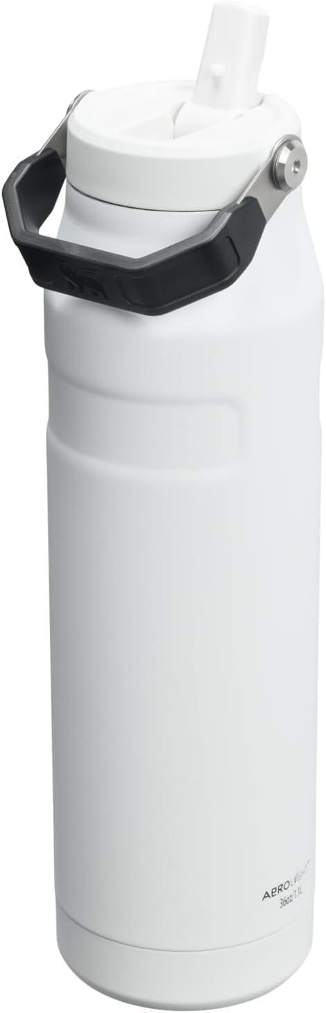 imageStanley IceFlow Flip Straw 20 Water Bottle 24 OZ BuiltIn Straw with Larger Opening Lightweight amp LeakResistant Insulated Stainless Steel BPAFree Blue SkyChalk