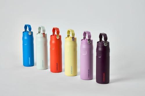 imageStanley IceFlow Flip Straw 20 Water Bottle 24 OZ BuiltIn Straw with Larger Opening Lightweight amp LeakResistant Insulated Stainless Steel BPAFree Blue SkyAsh