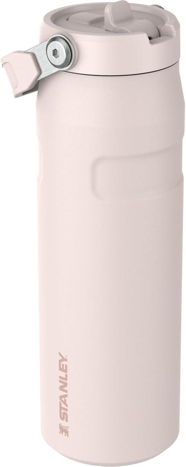 imageStanley IceFlow Flip Straw 20 Water Bottle 24 OZ BuiltIn Straw with Larger Opening Lightweight amp LeakResistant Insulated Stainless Steel BPAFree Blue SkyRose Quartz