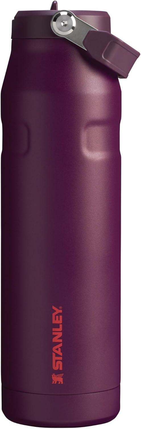 imageStanley IceFlow Flip Straw 20 Water Bottle 24 OZ BuiltIn Straw with Larger Opening Lightweight amp LeakResistant Insulated Stainless Steel BPAFree Blue SkyPlum