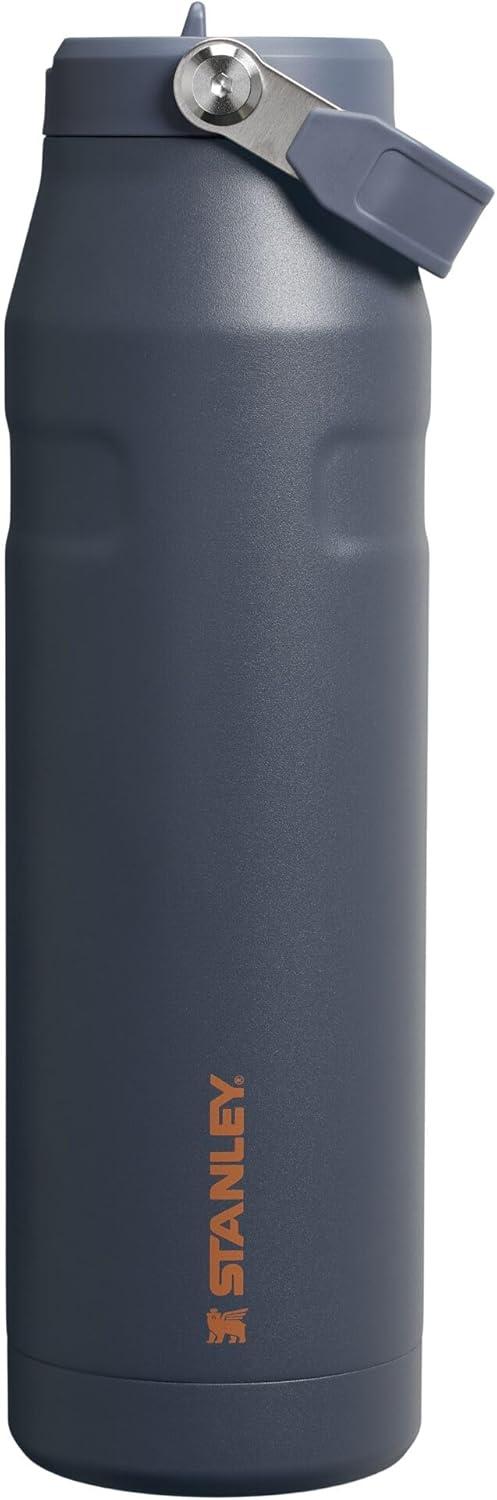 imageStanley IceFlow Flip Straw 20 Water Bottle 24 OZ BuiltIn Straw with Larger Opening Lightweight amp LeakResistant Insulated Stainless Steel BPAFree Blue SkyTwilight