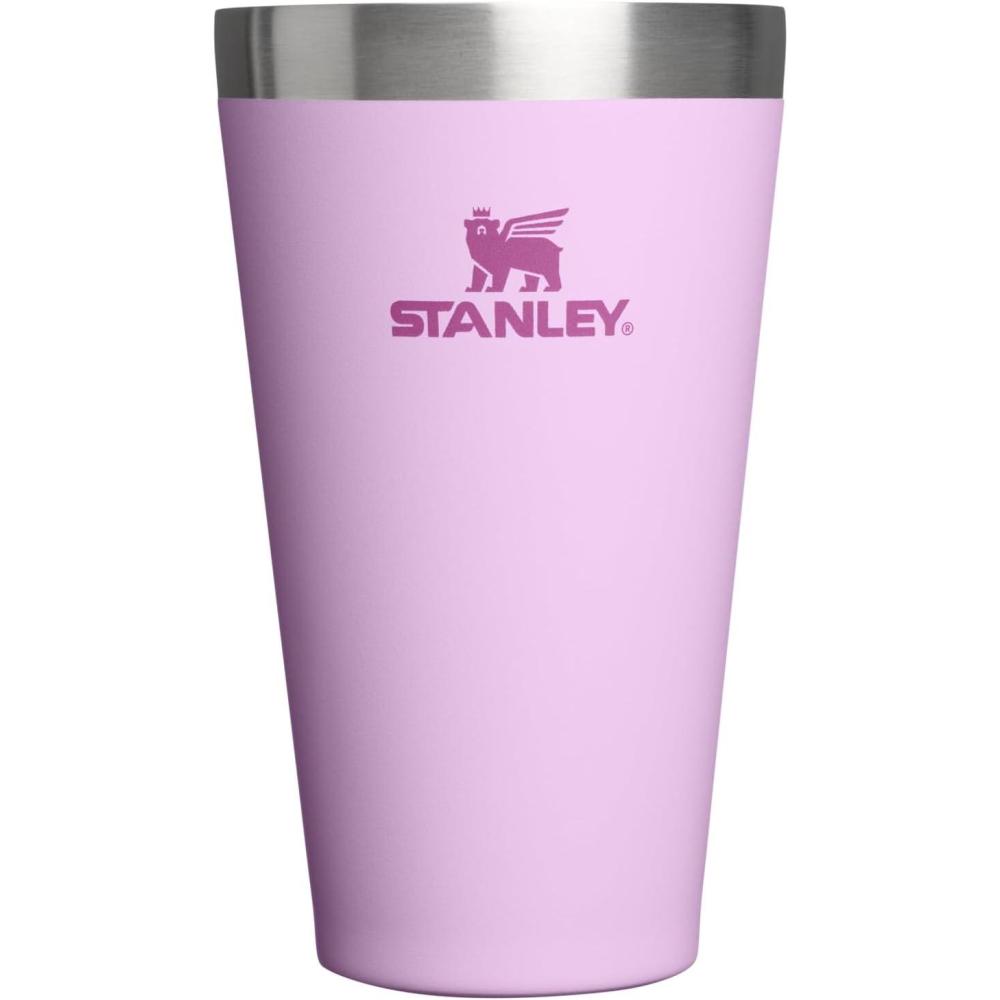 imageSTANLEY Adventure Stacking Beer Pint Glass Stackable Drinking Cup for Cold Beverages Dishwasher Safe Insulated Stainless Steel Tumbler BPAFreeSoft Orchid