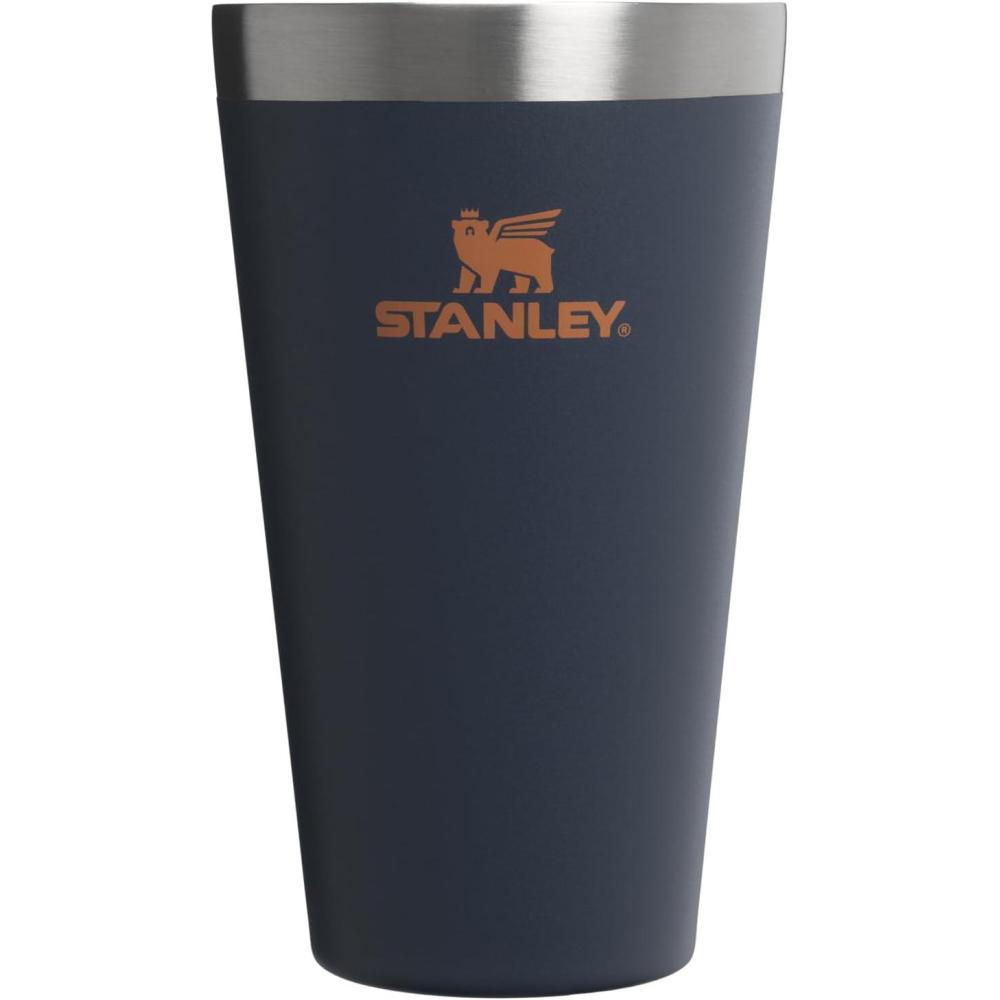 imageSTANLEY Adventure Stacking Beer Pint Glass Stackable Drinking Cup for Cold Beverages Dishwasher Safe Insulated Stainless Steel Tumbler BPAFreeTwilight