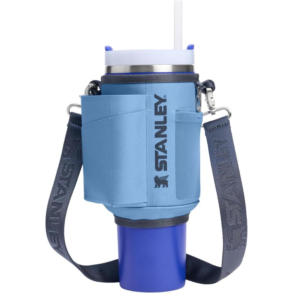 imageSTANLEY All Day Quencher Carry All for 40 oz Tumbler with Handle Crossbody Bag with Phone Holder Pocket Card Sleeve amp Detachable Strap Water Bottle Carrier Bag BPAFree Blue Sky