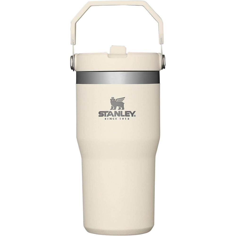 imageSTANLEY IceFlow 20 Flip Straw Tumbler with Handle 14 oz Twist On Lid and Flip Up Straw Leakproof Water Bottle Insulated Stainless Steel BPAFree AshCream