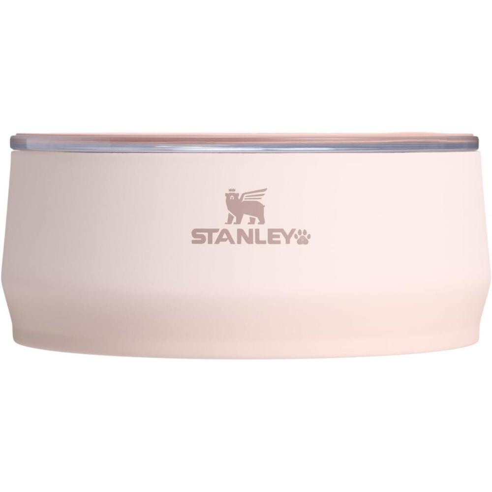 imageSTANLEY Pet Bowl 3Cup 24 oz Insulated Stainless Steel Dog amp Cat Bowl SplashResistant Lid Dishwasher Safe BPAFree Rose QuartzRose Quartz