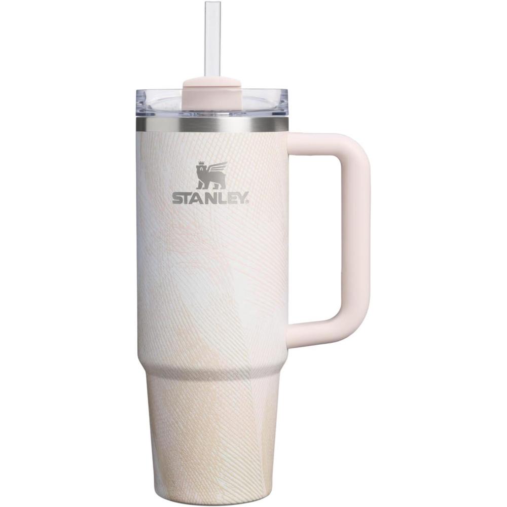 imageSTANLEY Quencher H20 Tumbler with Handle and Straw 30 oz  Flowstate 3Position Lid  Cup Holder Compatible for Travel  Insulated Stainless Steel Cup  BPAFree  Sahara PlumeSahara Plume