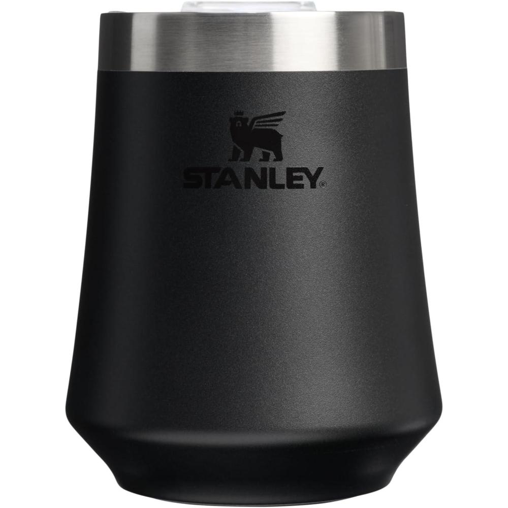 imageSTANLEY Reserve Wine Tumbler 11 oz Stainless Steel Travel Mug For Wine Cocktails Soda Keeps Drinks Cold for Hours BPAFree Black 20Black 20