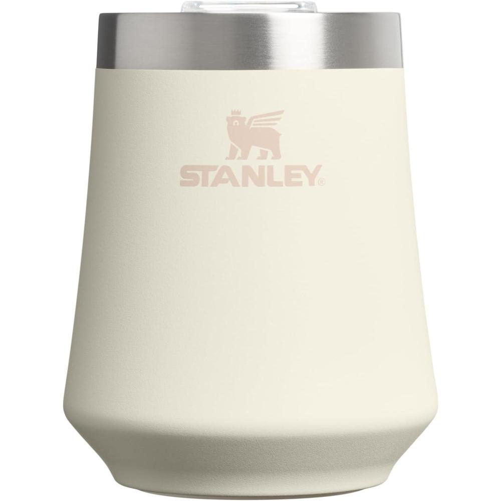 imageSTANLEY Reserve Wine Tumbler  11 oz Stainless Steel Travel Mug For Wine Cocktails Soda  Keeps Drinks Cold for Hours  BPAFree  Black 20Cream