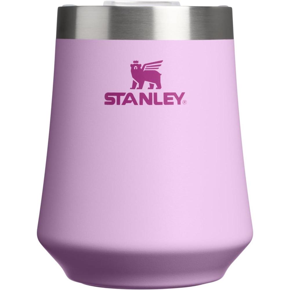 imageSTANLEY Reserve Wine Tumbler 11 oz Stainless Steel Travel Mug For Wine Cocktails Soda Keeps Drinks Cold for Hours BPAFree Black 20Soft Orchid