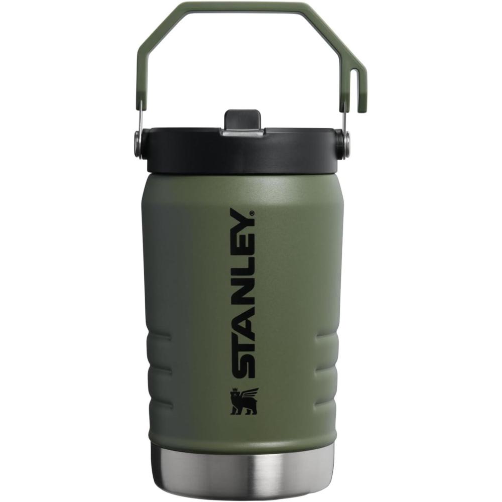 imageStanley IceFlow 20 Flip Straw Jug with Handle 40 oz Twist On Lid and Flip Up Straw Leakproof for Travel and Sports Insulated Stainless Steel BPAFree Dried Pine