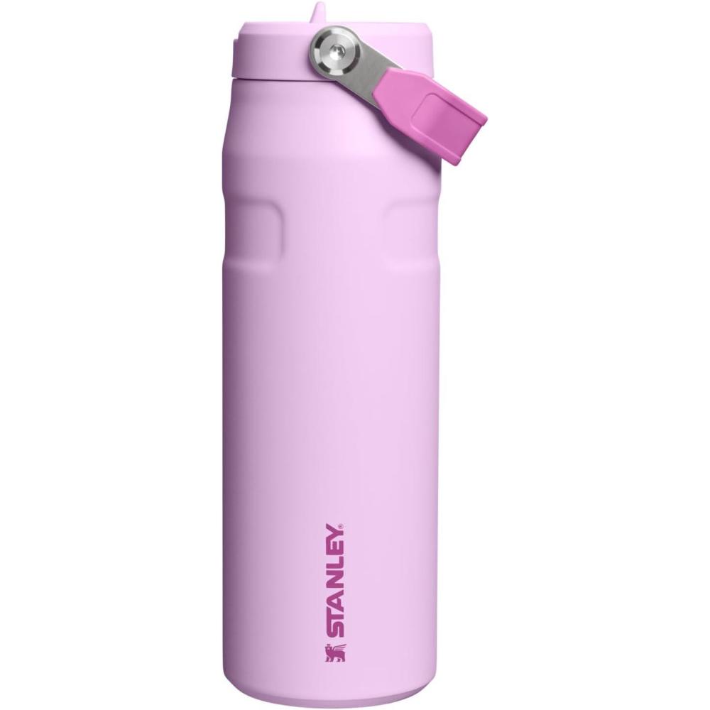 imageStanley IceFlow Flip Straw 20 Water Bottle 24 OZ  BuiltIn Straw with Larger Opening  Lightweight amp LeakResistant  Insulated Stainless Steel  BPAFree  Blue SkySoft Orchid