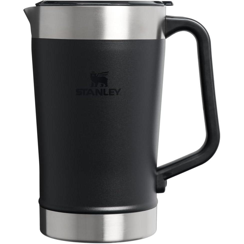imageStanley StayChill Pitcher 64 oz Cold Water Beer and Drink Pitcher with Lid Large Capacity Durable Beverage Container with Handle Insulated Stainless Steel BPAFreeBlack 20