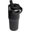 STANLEY IceFlow 2.0 Flip Straw Tumbler with Handle 14 oz | Twist On Lid and Flip Up Straw | Leakproof Water Bottle | Insulated Stainless Steel | BPA-Free | Ash(Black 2.0)