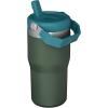 STANLEY IceFlow 2.0 Flip Straw Tumbler with Handle 14 oz | Twist On Lid and Flip Up Straw | Leakproof Water Bottle | Insulated Stainless Steel | BPA-Free | Ash(Spirulina)