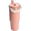 STANLEY IceFlow 2.0 Flip Straw Tumbler with Handle 14 oz | Twist On Lid and Flip Up Straw | Leakproof Water Bottle | Insulated Stainless Steel | BPA-Free | Ash(Exclusive Sienna)