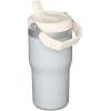 STANLEY IceFlow 2.0 Flip Straw Tumbler with Handle 14 oz | Twist On Lid and Flip Up Straw | Leakproof Water Bottle | Insulated Stainless Steel | BPA-Free | Ash(Cloud)