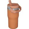 STANLEY IceFlow 2.0 Flip Straw Tumbler with Handle 14 oz | Twist On Lid and Flip Up Straw | Leakproof Water Bottle | Insulated Stainless Steel | BPA-Free | Ash(Ochre)