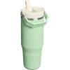 STANLEY IceFlow 2.0 Flip Straw Tumbler with Handle 14 oz | Twist On Lid and Flip Up Straw | Leakproof Water Bottle | Insulated Stainless Steel | BPA-Free | Ash(Pistachio)