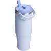 STANLEY IceFlow 2.0 Flip Straw Tumbler with Handle 14 oz | Twist On Lid and Flip Up Straw | Leakproof Water Bottle | Insulated Stainless Steel | BPA-Free | Ash(Dew Drop)