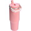 STANLEY IceFlow 2.0 Flip Straw Tumbler with Handle 14 oz | Twist On Lid and Flip Up Straw | Leakproof Water Bottle | Insulated Stainless Steel | BPA-Free | Ash(Pink Mesa)