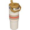 STANLEY IceFlow 2.0 Flip Straw Tumbler with Handle 14 oz | Twist On Lid and Flip Up Straw | Leakproof Water Bottle | Insulated Stainless Steel | BPA-Free | Ash(Cream Mesh)