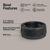 STANLEY Pet Bowl | 3-Cup (24 oz) Insulated Stainless Steel Dog & Cat Bowl | Splash-Resistant Lid | Dishwasher Safe | BPA-Free | Rose Quartz(Black 2.0)