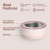 STANLEY Pet Bowl | 3-Cup (24 oz) Insulated Stainless Steel Dog & Cat Bowl | Splash-Resistant Lid | Dishwasher Safe | BPA-Free | Rose Quartz(Rose Quartz)