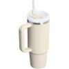 STANLEY Quencher H2.0 Tumbler with Handle and Straw 30 oz | Flowstate 3-Position Lid | Cup Holder Compatible for Travel | Insulated Stainless Steel Cup | BPA-Free | Sahara Plume(Toasted Almond)