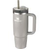 STANLEY Quencher H2.0 Tumbler with Handle and Straw 30 oz | Flowstate 3-Position Lid | Cup Holder Compatible for Travel | Insulated Stainless Steel Cup | BPA-Free | Sahara Plume(Fluted Ash Gloss)
