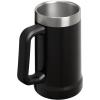 STANLEY Stay-Chill Beer Stein 24 oz | Heavy Duty Big Grip Handle | Beer Tumbler Drink Cup, Holds 2 Cans | Insulated Stainless Steel Party Mug | BPA-Free | Hammertone Black