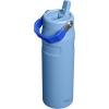 Stanley IceFlow Flip Straw 2.0 Water Bottle 24 OZ | Built-In Straw with Larger Opening | Lightweight & Leak-Resistant | Insulated Stainless Steel | BPA-Free | Blue Sky(Blue Sky)