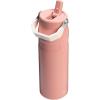 Stanley IceFlow Flip Straw 2.0 Water Bottle 24 OZ | Built-In Straw with Larger Opening | Lightweight & Leak-Resistant | Insulated Stainless Steel | BPA-Free | Blue Sky(Exclusive Sienna)