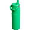 Stanley IceFlow Flip Straw 2.0 Water Bottle 24 OZ | Built-In Straw with Larger Opening | Lightweight & Leak-Resistant | Insulated Stainless Steel | BPA-Free | Blue Sky(Meadow)