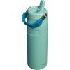 Stanley IceFlow Flip Straw 2.0 Water Bottle 24 OZ | Built-In Straw with Larger Opening | Lightweight & Leak-Resistant | Insulated Stainless Steel | BPA-Free | Blue Sky(Spring Green)