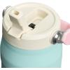 Stanley IceFlow Flip Straw 2.0 Water Bottle 24 OZ | Built-In Straw with Larger Opening | Lightweight & Leak-Resistant | Insulated Stainless Steel | BPA-Free | Blue Sky(Poolside)