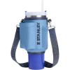 STANLEY All Day Quencher Carry All for 40 oz Tumbler with Handle | Crossbody Bag with Phone Holder Pocket, Card Sleeve & Detachable Strap | Water Bottle Carrier Bag | BPA-Free | Blue Sky