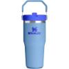 STANLEY IceFlow 2.0 Flip Straw Tumbler with Handle 14 oz | Twist On Lid and Flip Up Straw | Leakproof Water Bottle | Insulated Stainless Steel | BPA-Free | Ash(Blue Sky)