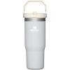 STANLEY IceFlow 2.0 Flip Straw Tumbler with Handle 14 oz | Twist On Lid and Flip Up Straw | Leakproof Water Bottle | Insulated Stainless Steel | BPA-Free | Ash(Cloud)