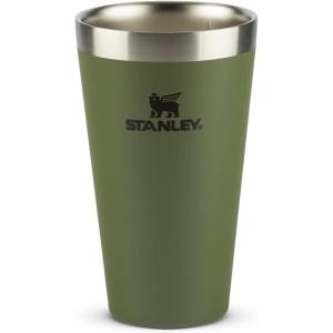 STANLEY Adventure Stacking Beer Pint Glass | Stackable Drinking Cup for Cold Beverages | Dishwasher Safe | Insulated Stainless Steel Tumbler | BPA-Free(Dried Pine)