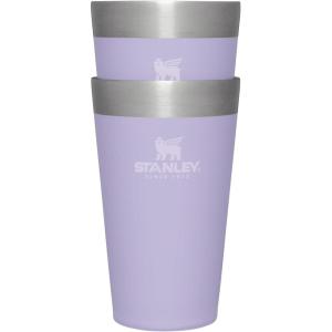 STANLEY Adventure Stacking Beer Pint Glass | Stackable Drinking Cup for Cold Beverages | Dishwasher Safe | Insulated Stainless Steel Tumbler | BPA-Free(Lavender)