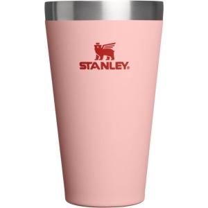 STANLEY Adventure Stacking Beer Pint Glass | Stackable Drinking Cup for Cold Beverages | Dishwasher Safe | Insulated Stainless Steel Tumbler | BPA-Free(Peach Rose)