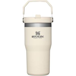STANLEY IceFlow 2.0 Flip Straw Tumbler with Handle 14 oz | Twist On Lid and Flip Up Straw | Leakproof Water Bottle | Insulated Stainless Steel | BPA-Free | Ash(Cream)