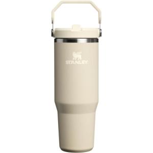 STANLEY IceFlow 2.0 Flip Straw Tumbler with Handle 14 oz | Twist On Lid and Flip Up Straw | Leakproof Water Bottle | Insulated Stainless Steel | BPA-Free | Ash(Toasted Almond)