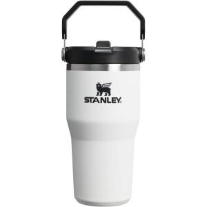 STANLEY IceFlow 2.0 Flip Straw Tumbler with Handle 14 oz | Twist On Lid and Flip Up Straw | Leakproof Water Bottle | Insulated Stainless Steel | BPA-Free | Ash(Chalk)