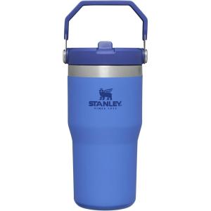 STANLEY IceFlow 2.0 Flip Straw Tumbler with Handle 14 oz | Twist On Lid and Flip Up Straw | Leakproof Water Bottle | Insulated Stainless Steel | BPA-Free | Ash(Iris)