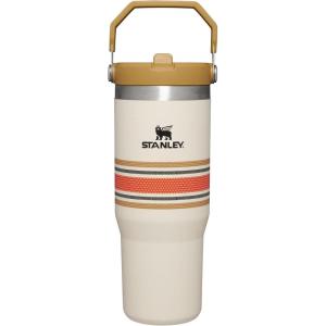 STANLEY IceFlow 2.0 Flip Straw Tumbler with Handle 14 oz | Twist On Lid and Flip Up Straw | Leakproof Water Bottle | Insulated Stainless Steel | BPA-Free | Ash(Cream Mesh)