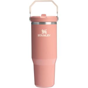 STANLEY IceFlow 2.0 Flip Straw Tumbler with Handle 14 oz | Twist On Lid and Flip Up Straw | Leakproof Water Bottle | Insulated Stainless Steel | BPA-Free | Ash(Exclusive Sienna)